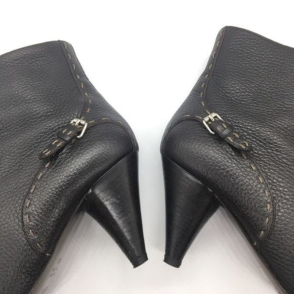 FENDI Booties Heeled Boots 38.5 Contrast Point Toe - Picture 6 of 8